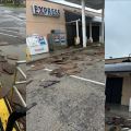 Photos of damage from Hurricane Milton at Patrick Space Force Base Express.